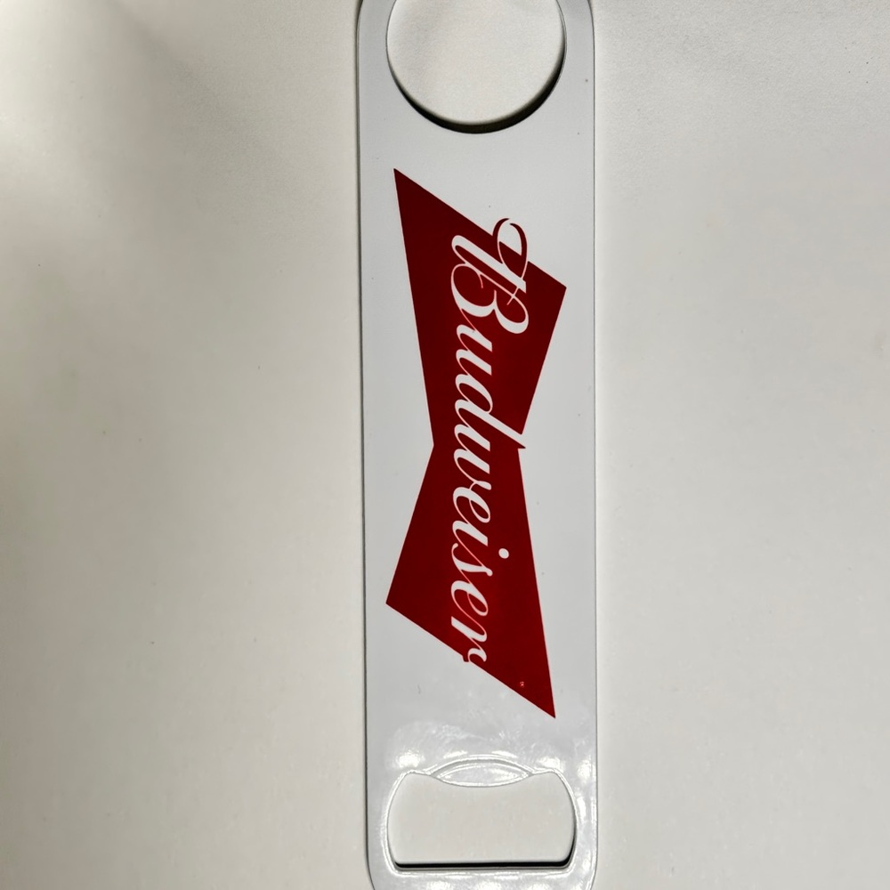 Budweiser Bottle Opener - Red and White